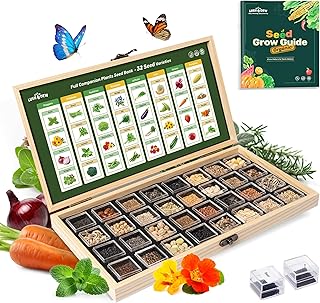 LUSH&DEW Full Companion Plants Vegetable Seed Bank, Gardening Gifts for ...