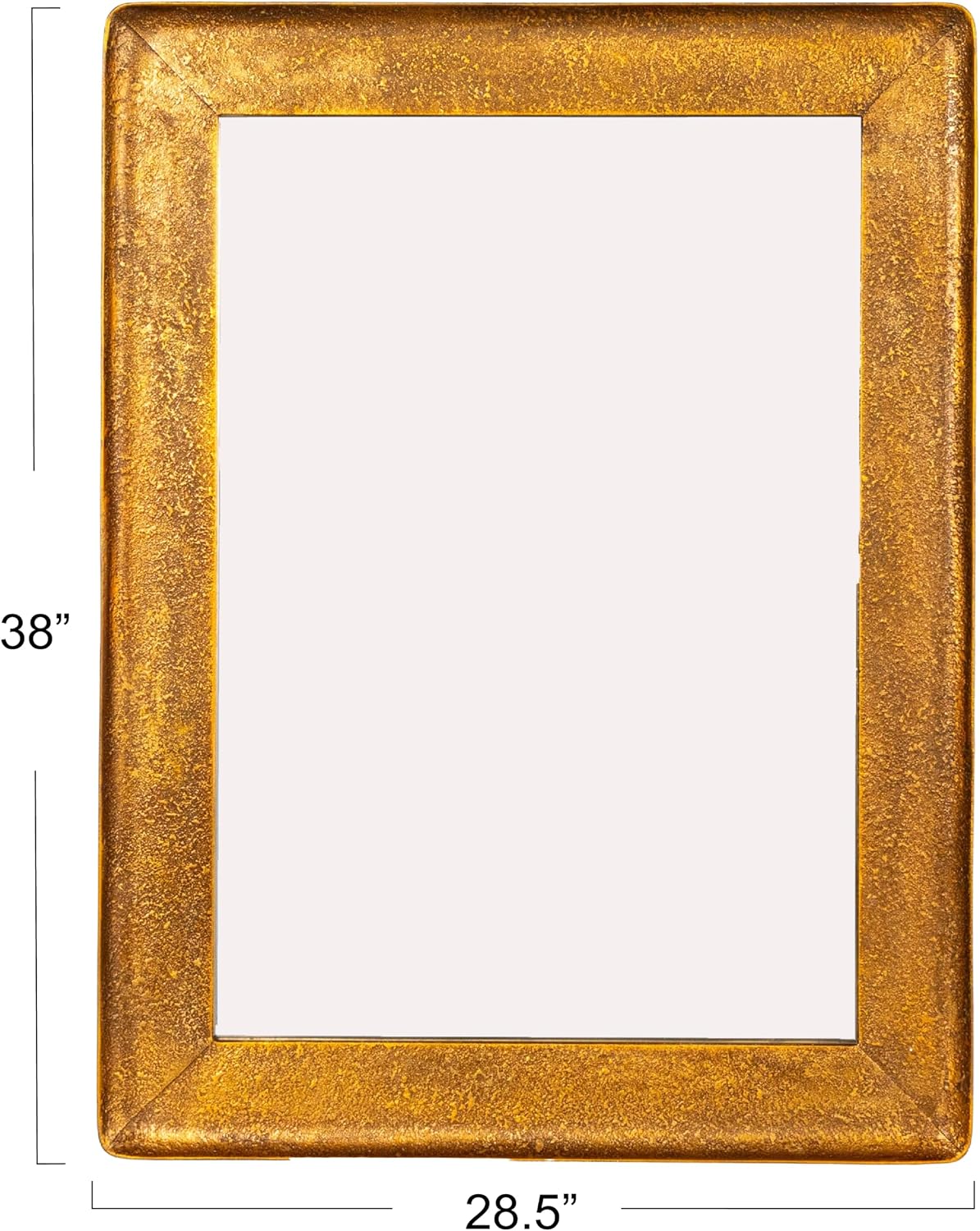 Creative Co-Op Metal Wall Mirror with Raised Edge Frame, Gold Finish