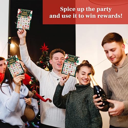 Miniatura 4 de Tarjetas de Bingo de Navidad, Juego de Bingo de Navidad, para Año Nuevo Juegos de Fiesta de Navidad Favores Suministros, Juego de Grupo - 24