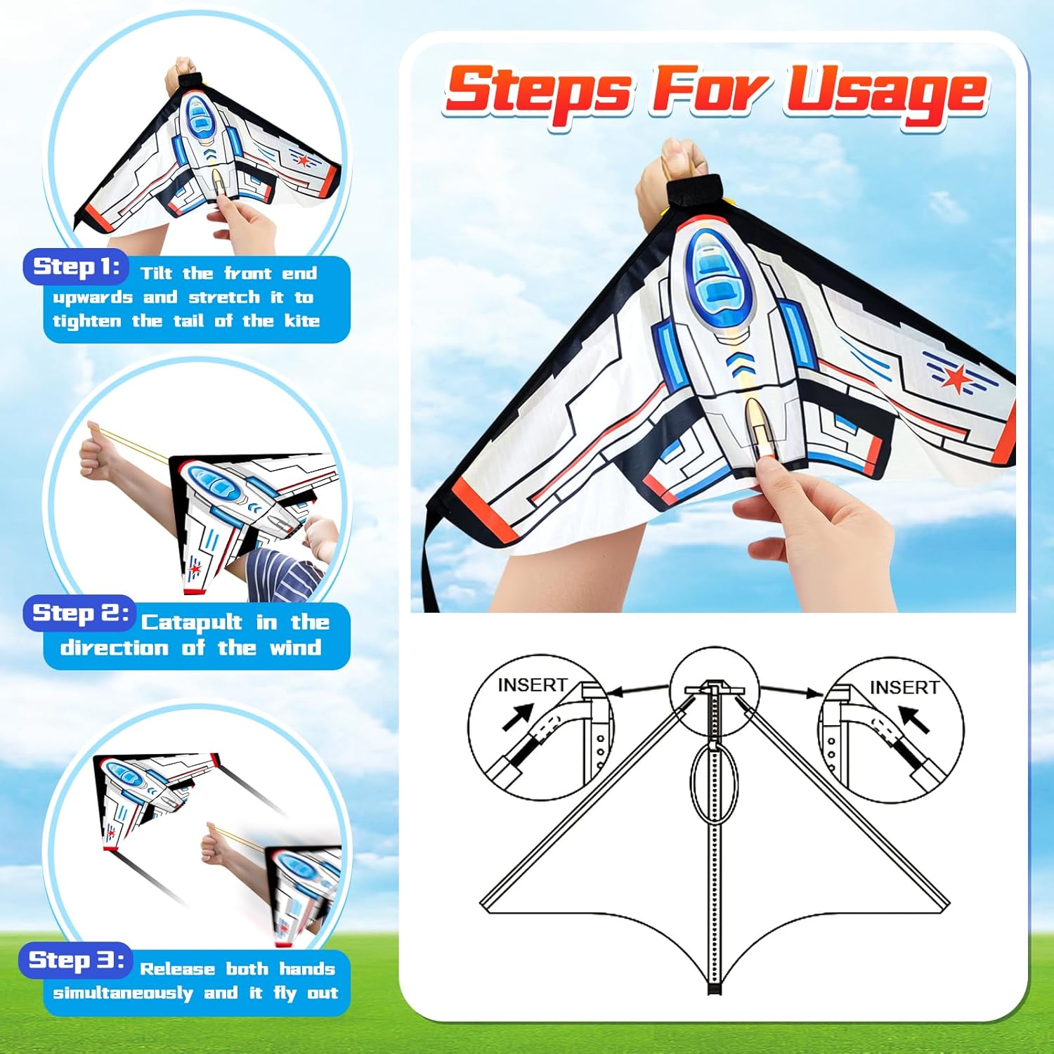 24 Pack Mini Kite for Boys Girls Age 3-5 4-8, Party Favors Finger Launcher Kites for Kids Teens Easy to Fly, Ejection Flying Kite Toys for Classroom Treasure Box Park Backyard Outdoor Beach Games