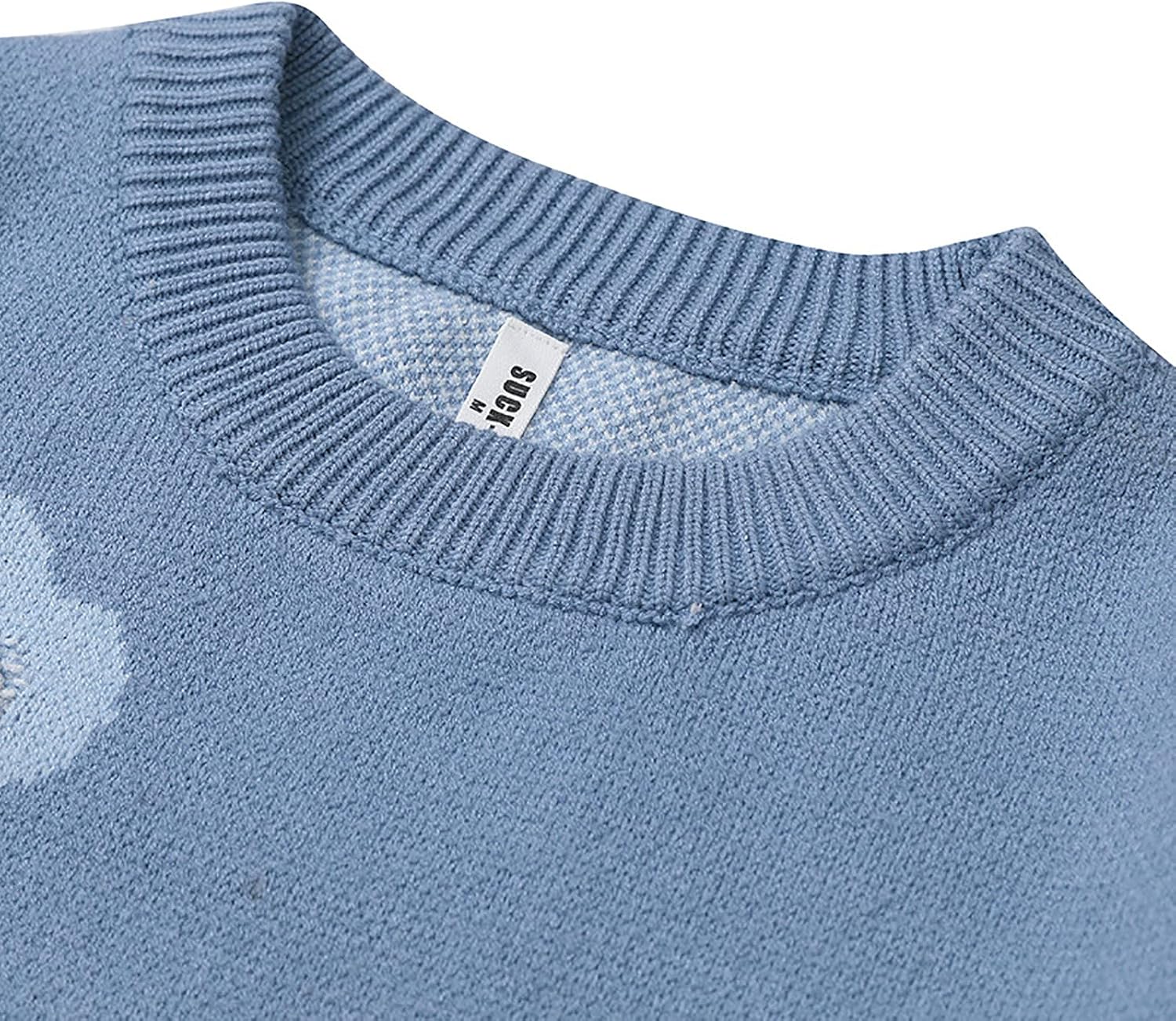 Men's Crewneck Sweater Novelty Creative Kitten Chasing Butterfly Sweater Matching Couples Sweatshirt