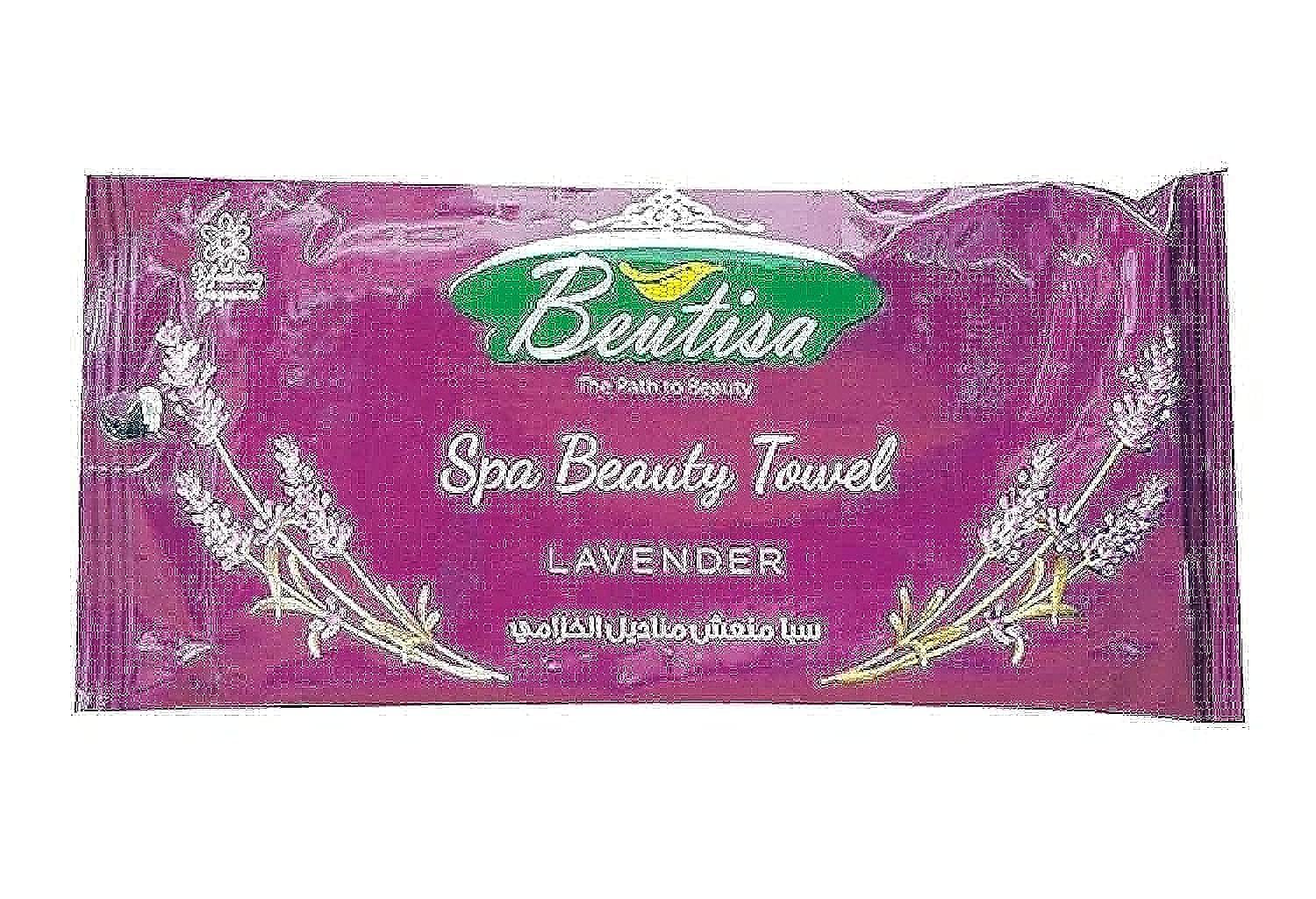 ORGANIC-COSMETIC Pack of 50 Lavender Refreshing Wipes – Disposable, Cooling & Makeup Remover Wipes for Gym & Salon Use