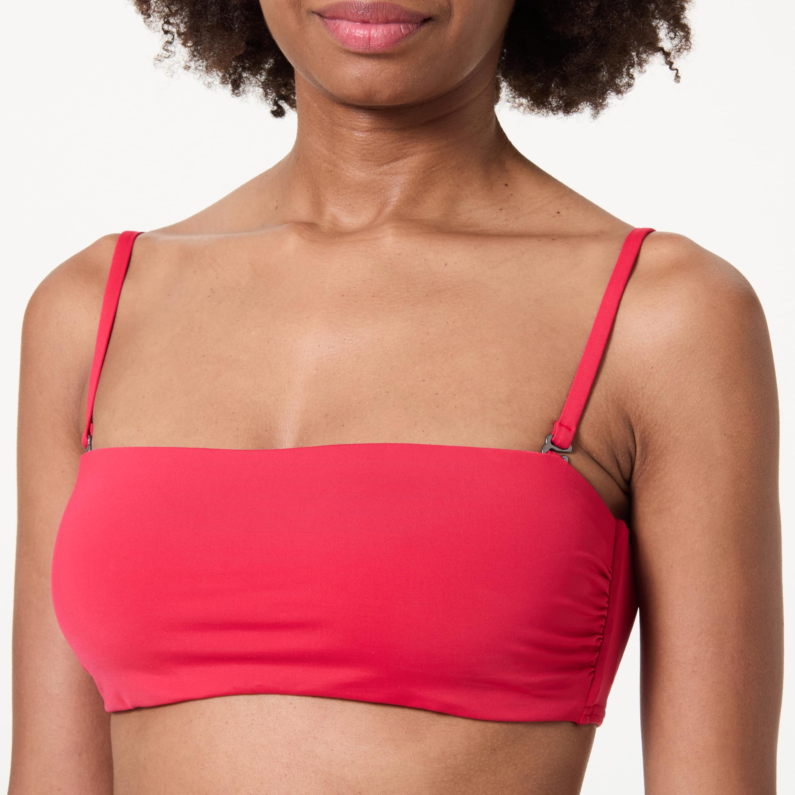 Calvin Klein Top Bikini Tipo Bandeau Mujer con Relleno extraíble