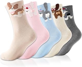 5 Pairs Cat Socks for Women Funny Socks 3D Novelty Silly Sock for Women Weird Stuff Animal Kitty Cat Lovers Gift