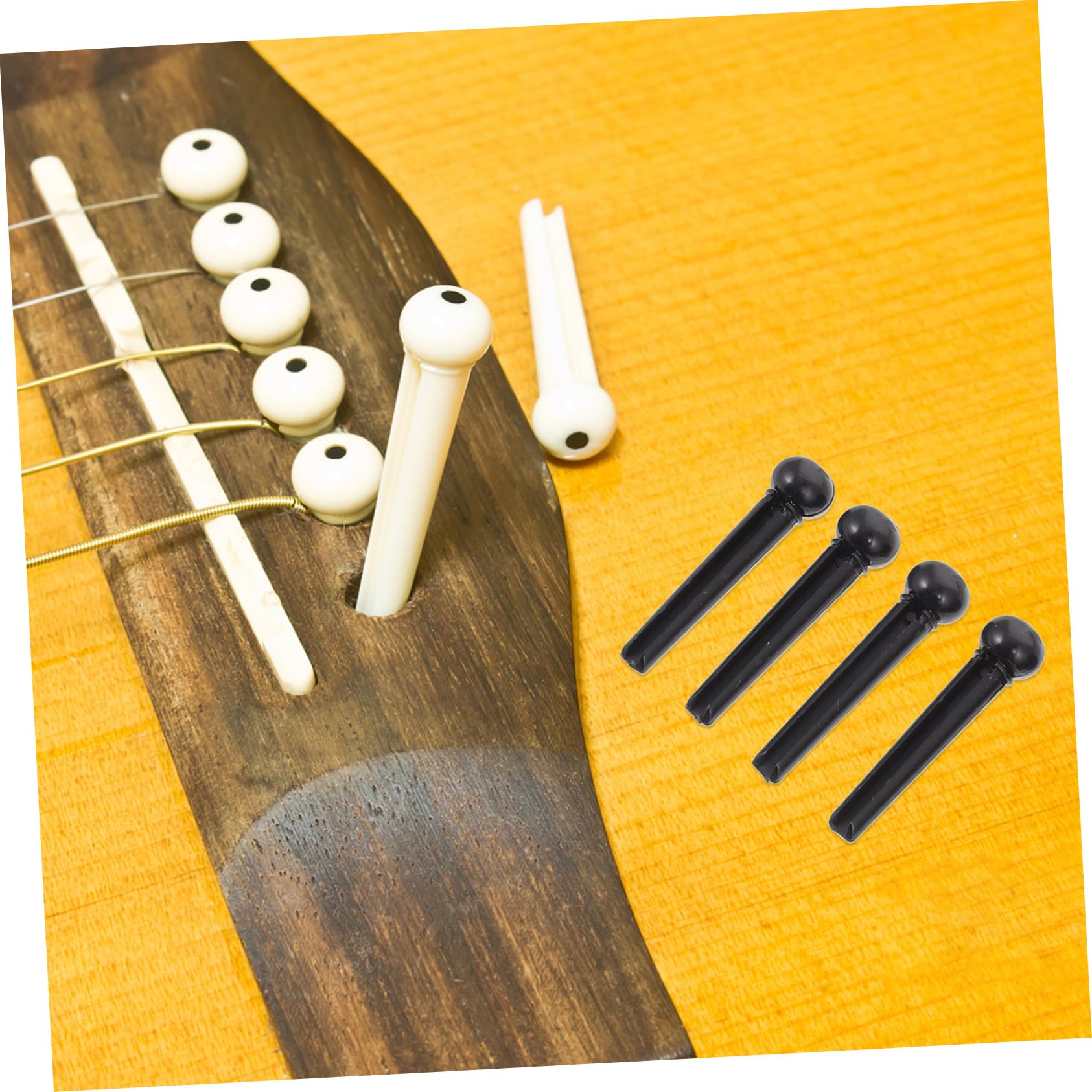 ifundom Complete Guitar Accessories Set Winder Saddle Nut Bridge Pins Acoustic String Pegs for Guitar Repair Random Color