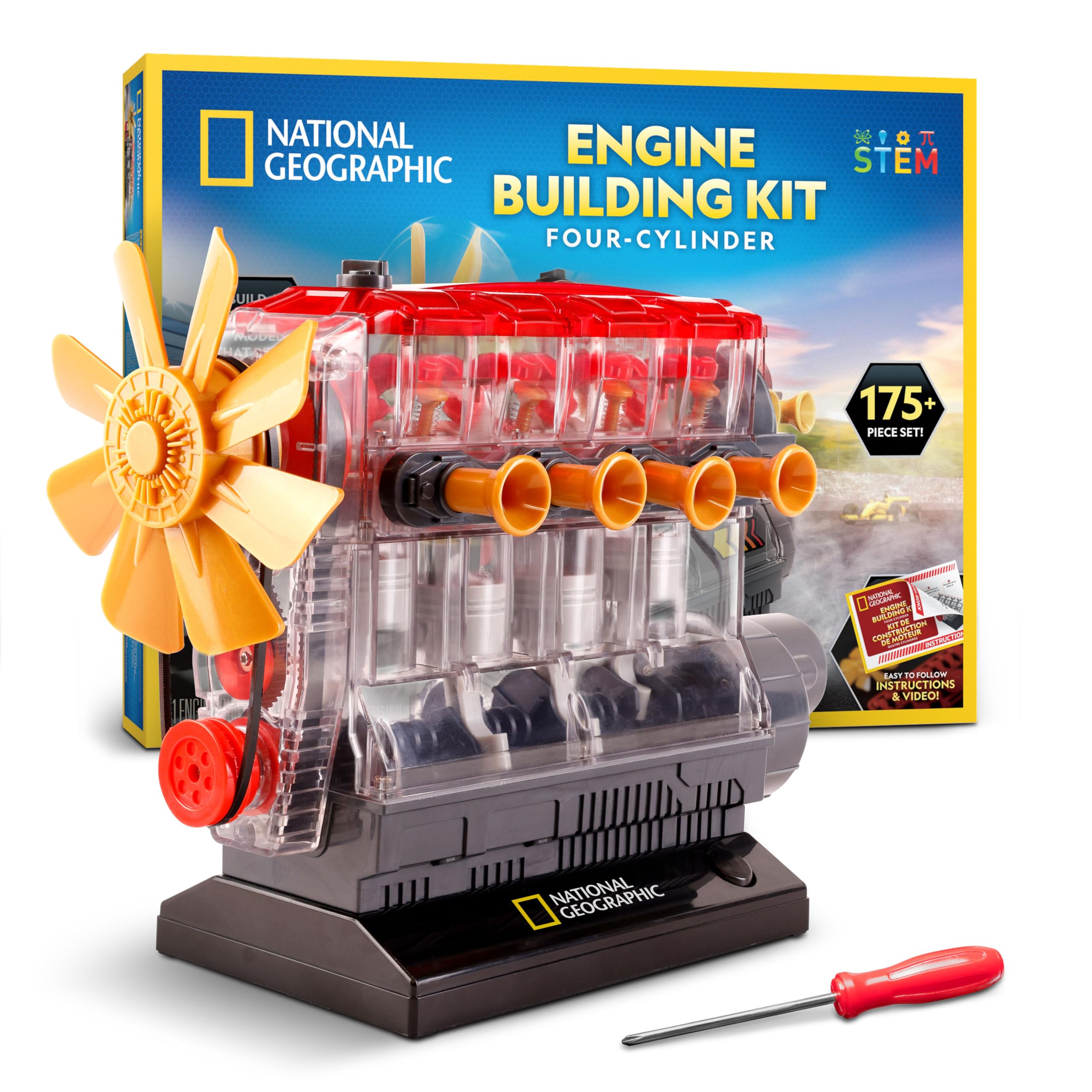 Amazon.com: National Geographic 4-Cylinder Engine Building Kit