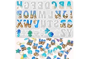 Moukiween Alphabet Resin Molds with hole