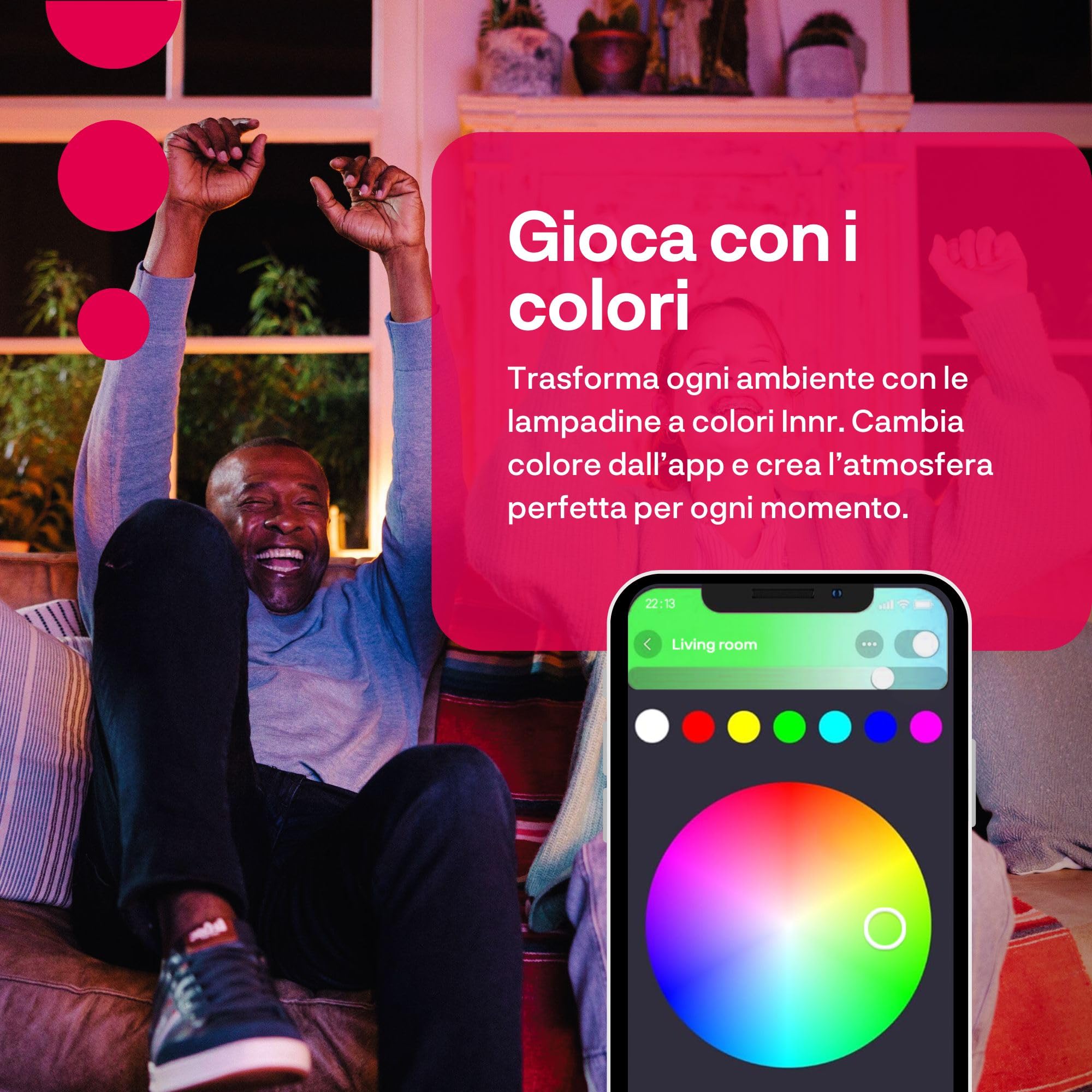 innr Lampadina Smart Miniglobo E14, per Hue* e hub Zigbee, Confezione da 2 | LED RGB, Bianco e Colori, 16 Milioni di Colori, 510 lumen, Dimmerabili