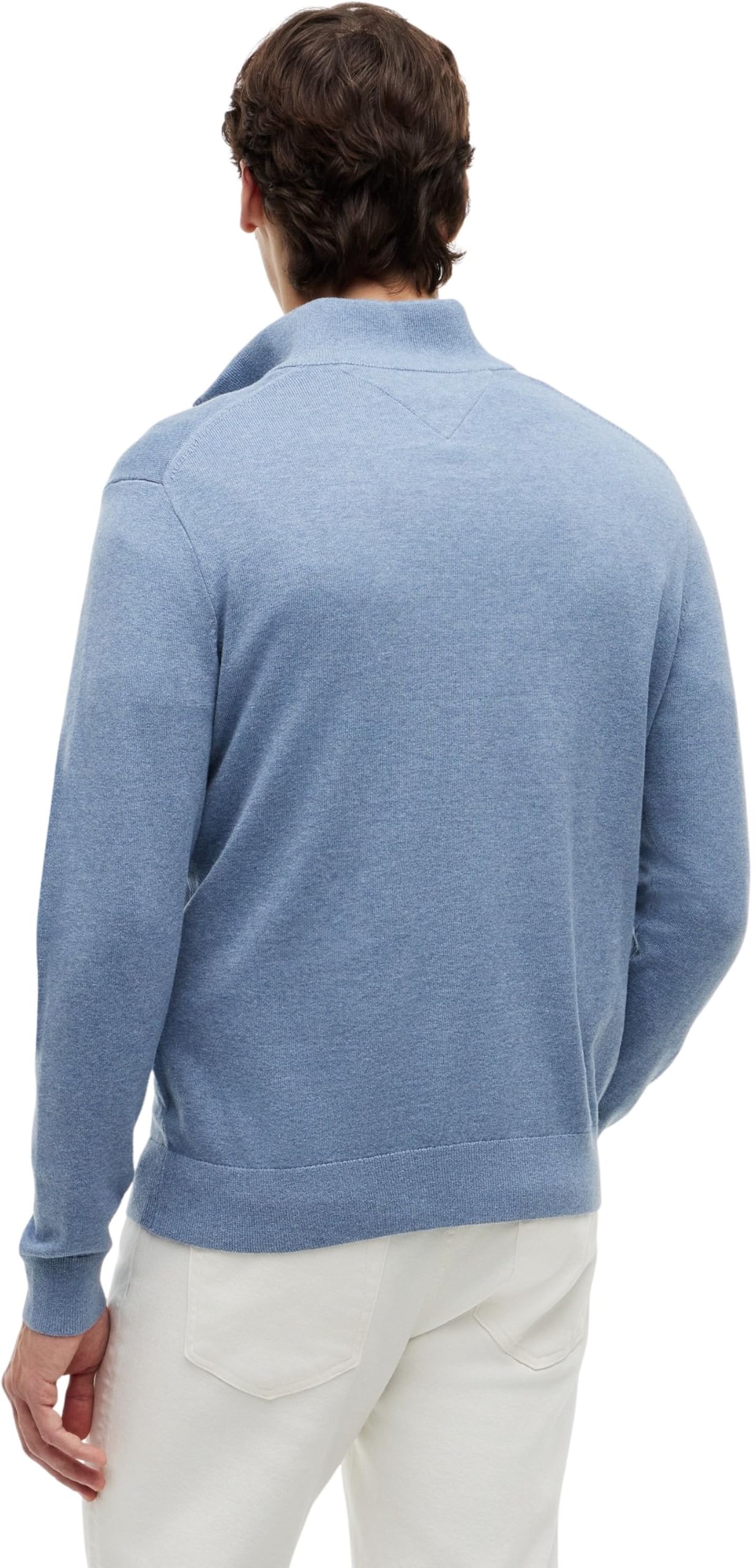 Tommy Hilfiger Herren Pullover mit Reißverschluss Mock Neck Halbzip