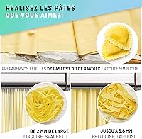 Vista 8 de Máquina Manual de Pasta con Secador - Máquina Italiana de Masa Plana de Acero Inoxidable para Múltiples Tipos de Pasta con Configuración Ajustable