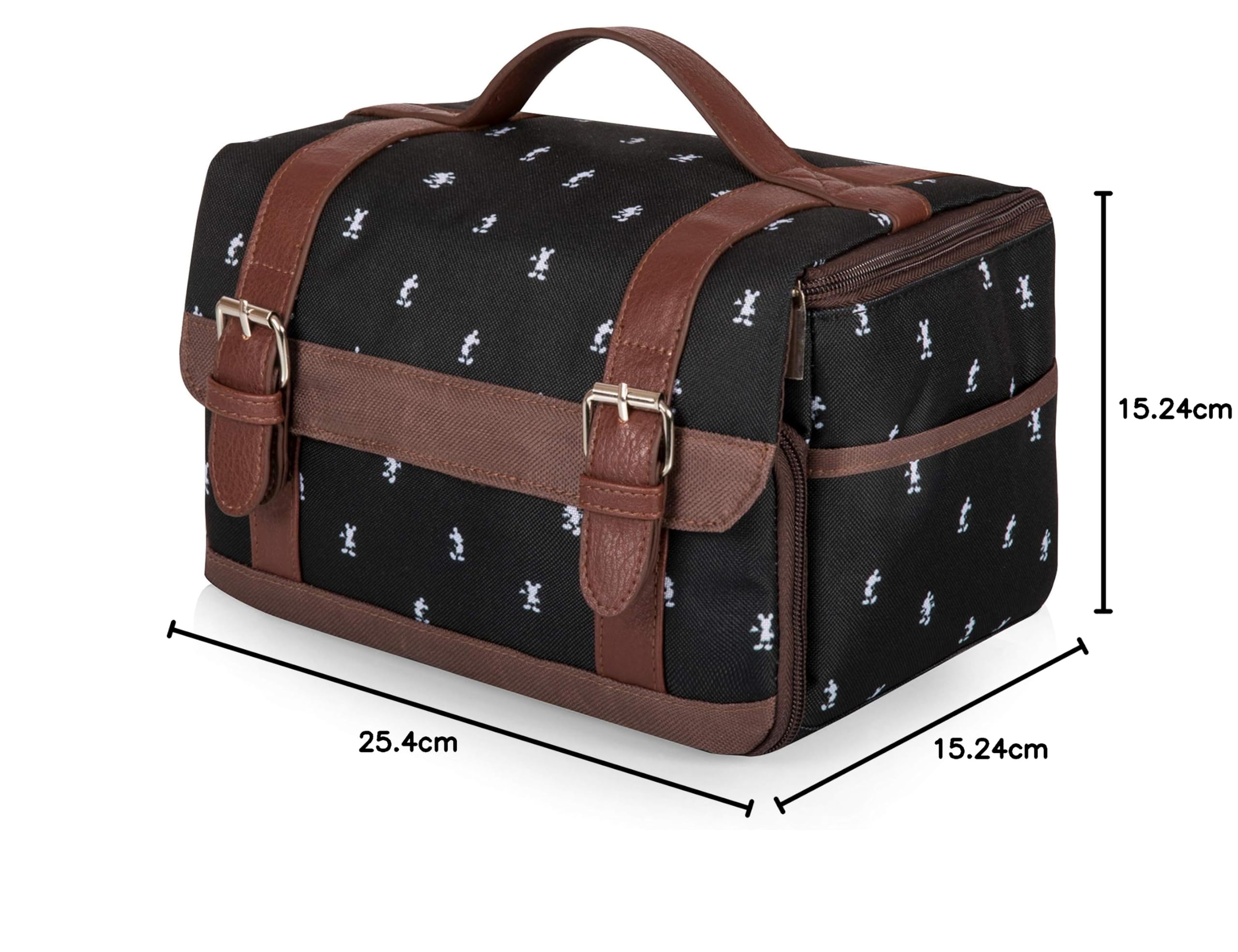 PICNIC TIME Disney Mickey Mouse - Lonchera aislada con juego de utensilios, bolsa térmica para el almuerzo (patrón de Mickey Mouse)