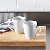 Vista 5 de Yaxa Basics Porcelana, juego de tazas de café de 12 onzas, 12 unidades, color blanco