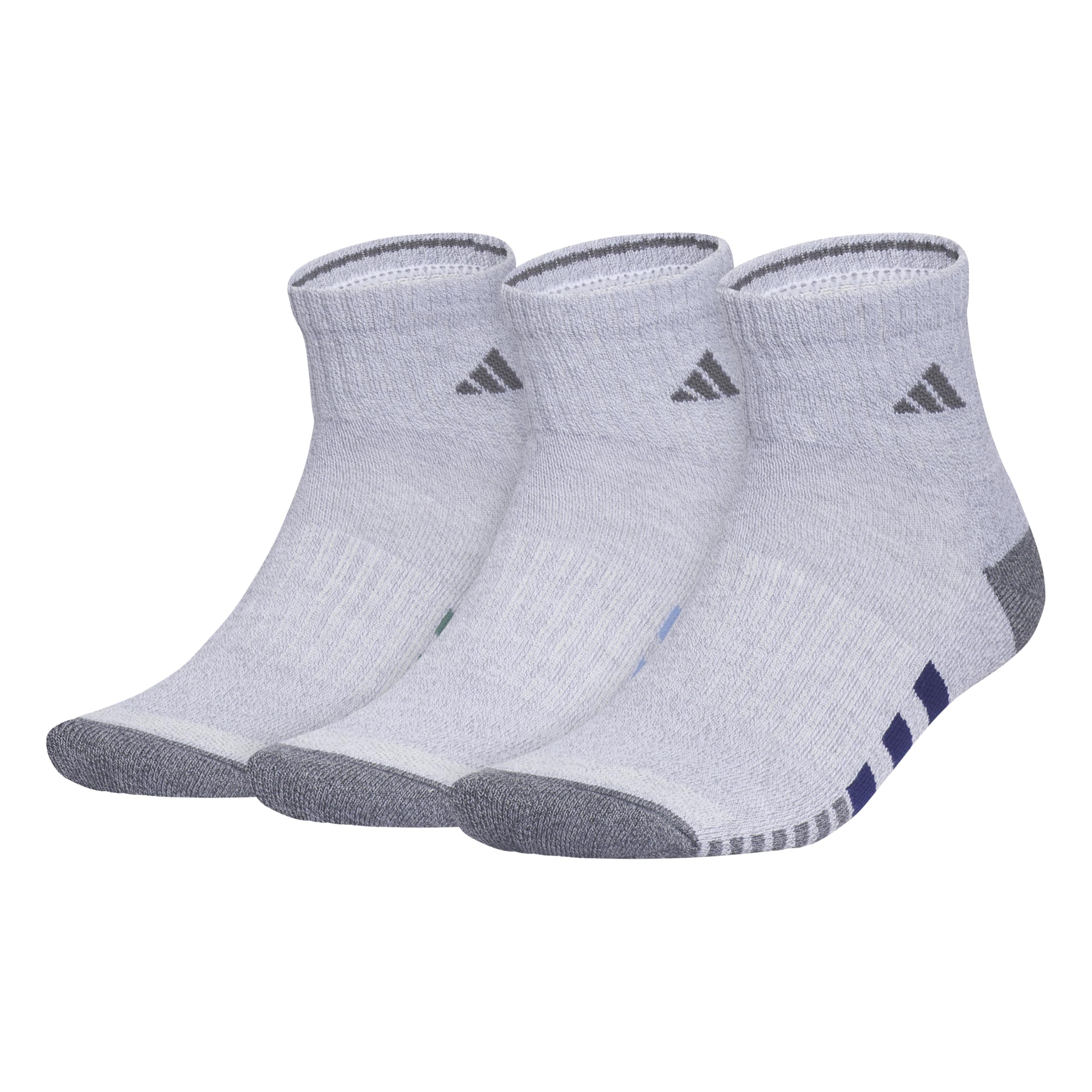 Adidas Męskie skarpety uciskowe, 3 pary, biały/szary/wstępnie skurczony zielony, Large
