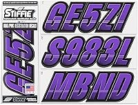 Vista 34 de Stiffie Techtron Vino/Negro 7,6 cm Adhesivos para Registro de Barcos y Motos Acuáticas • Pegatinas de Números y Letras