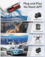 Vista 4 de Lector de tarjetas SD USB C para iPhone 15/teléfono Android/iPad/Mac/computadora portátil, lector de tarjetas micro SD de tres ranuras para tarjetas