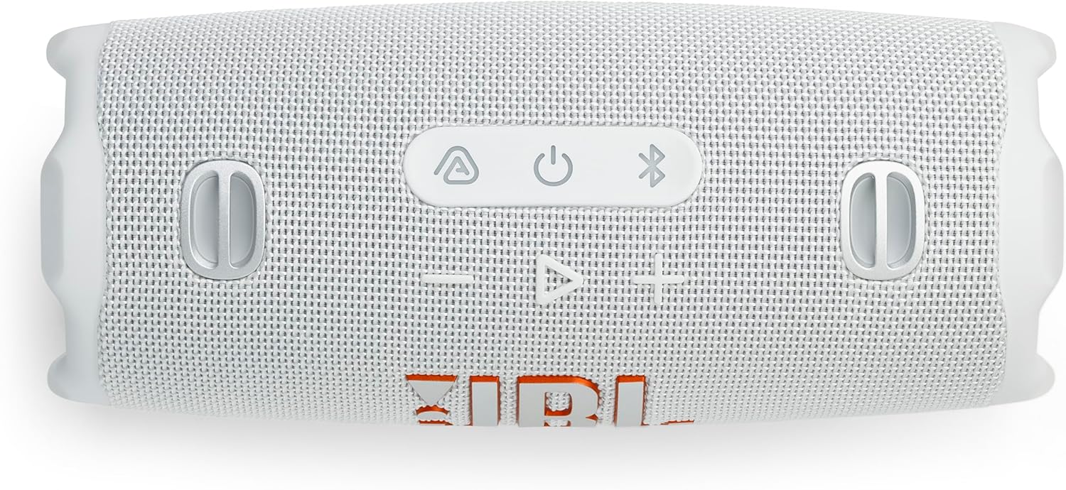 JBL Charge 6 - Portable Waterproof & Drop-Proof Bluetooth Speaker, Bold Pro Sound with AI Sound Boost (White) (Renewed) - Image 8
