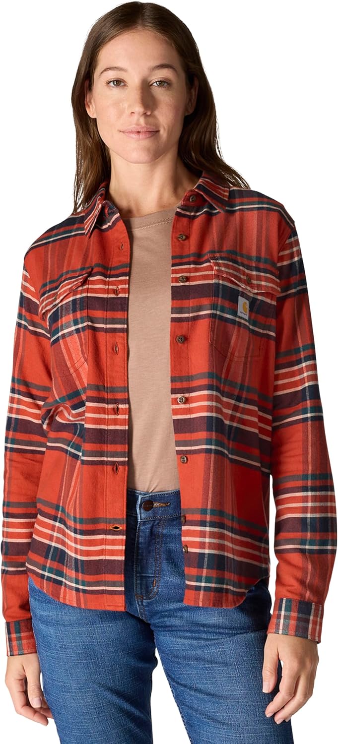 Carhartt Womens Tencel Fiber Series Relaxed Fit Plaid Shirt