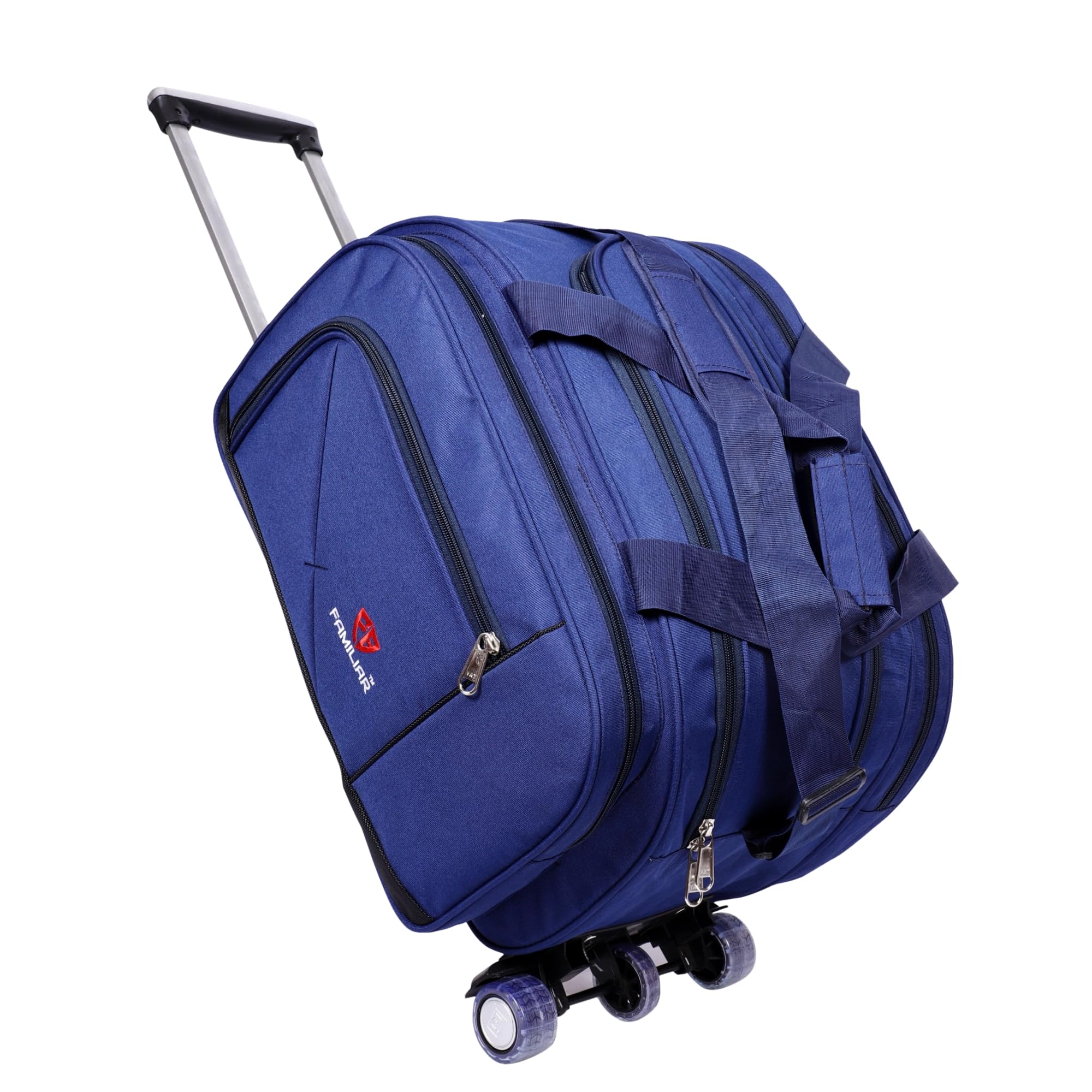 Duffel Trolley Bag with Wheels | Polyester | 75 L | Blue | Expandable | Lightweight | Travel & Luggage-picture-50