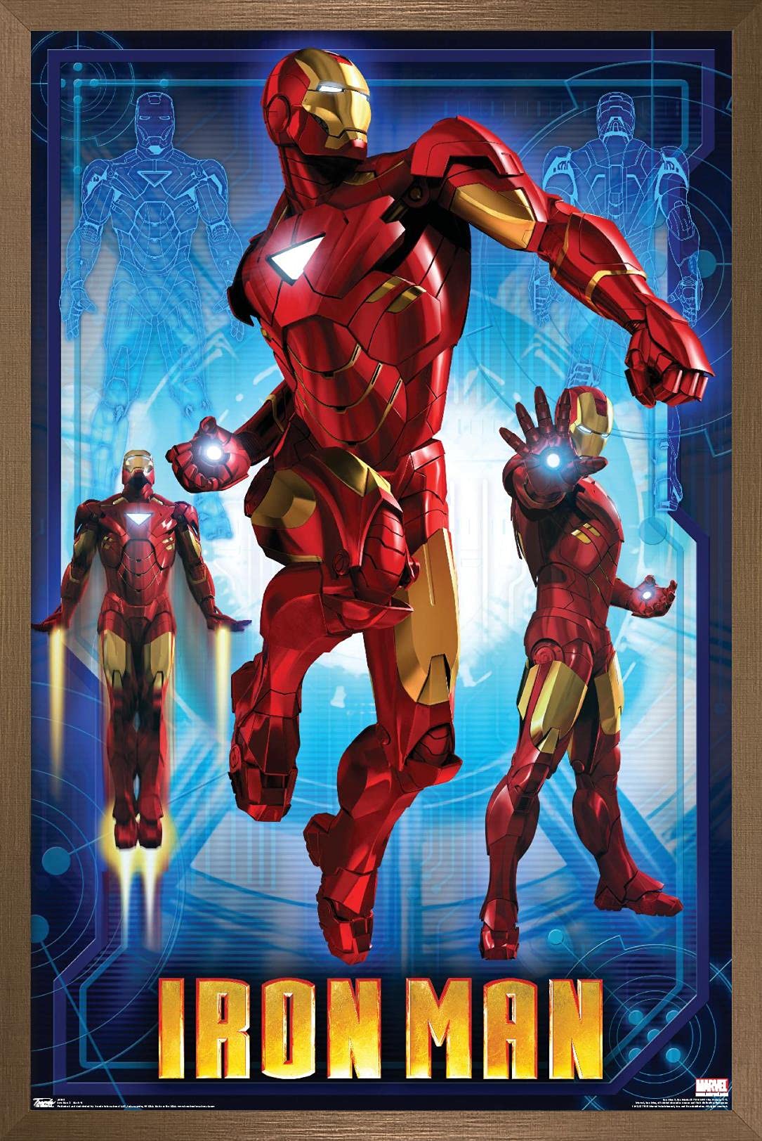 Poster Iron Man 2 Mark VI encadré pour décoration de salon