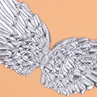 Vista 3 de Parches de alas de ángel para manualidades, accesorios para el cabello, 12 unidades (plateado)