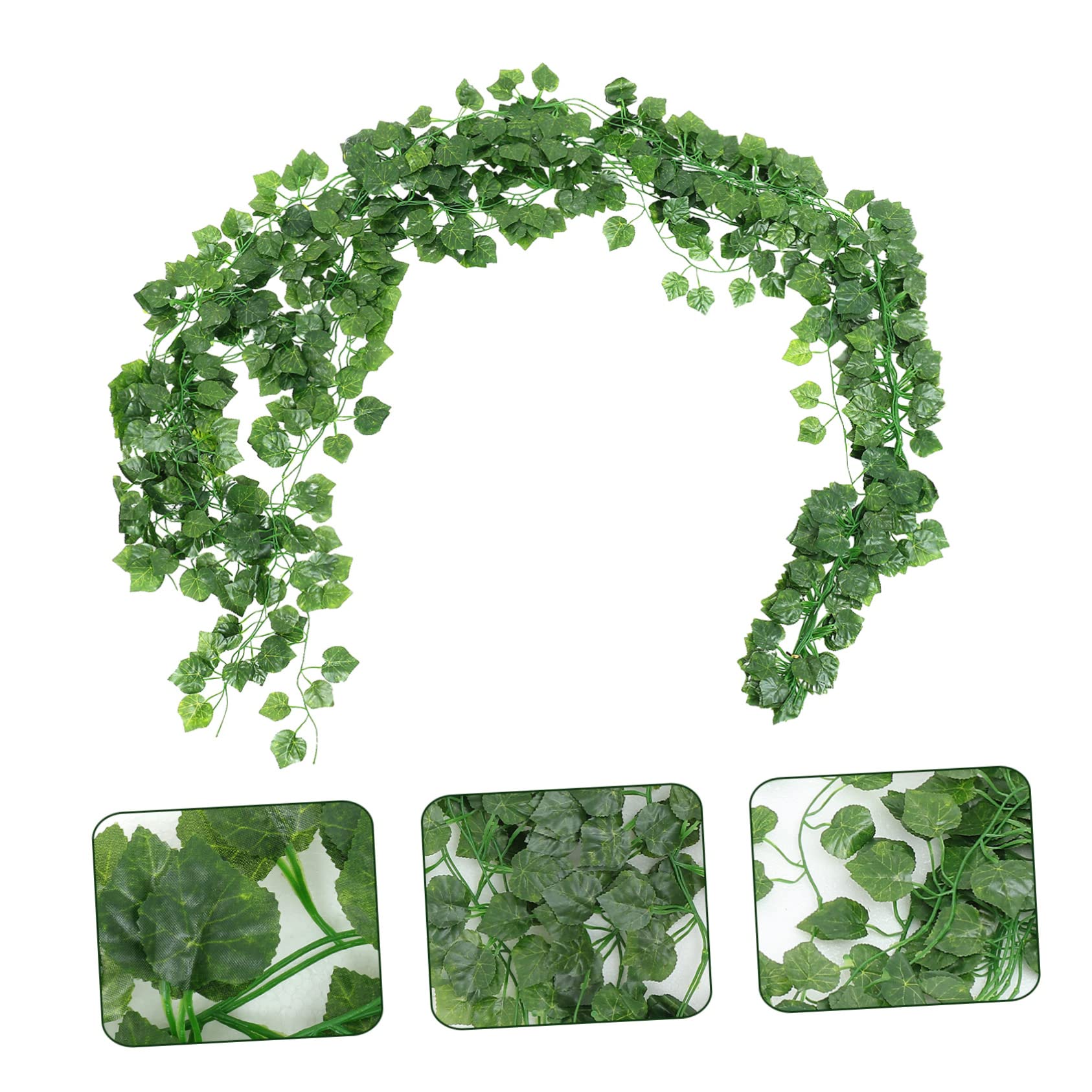 Amosfun Pz fiore di edera artificiale viti finte ghirlande di foglie di seta verde edera finta fake plants green natural arredamento pianta viti di edera simulate ghirlanda di vite pp