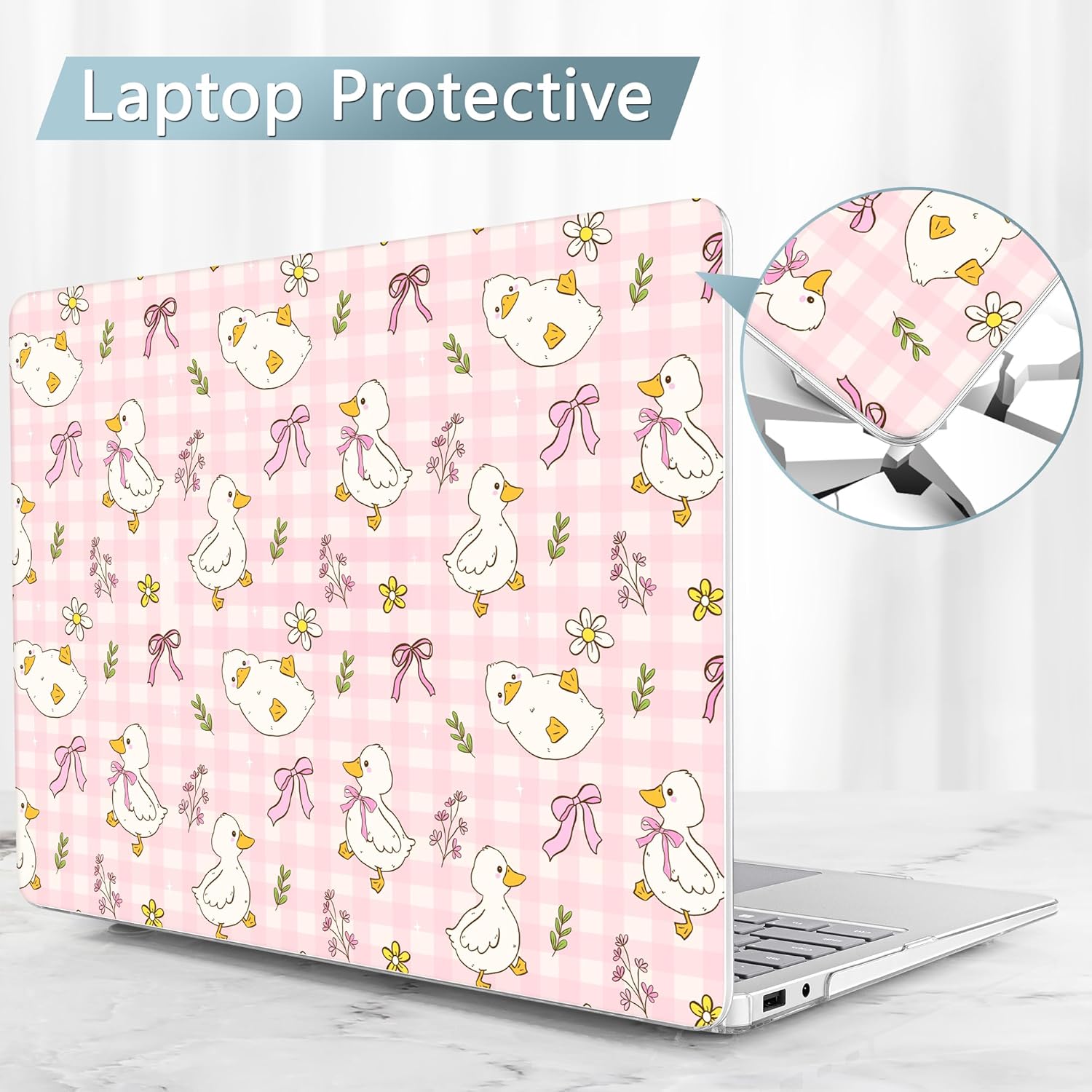 Clear Case for 2025 Microsoft Surface Laptop 13 Inch - Windows 11 Copilot+ PC - Touchscreen Display Cover (Fits Model 2095,NOT Fitting Other Surface Laptop), Duck & Bow - Image 7