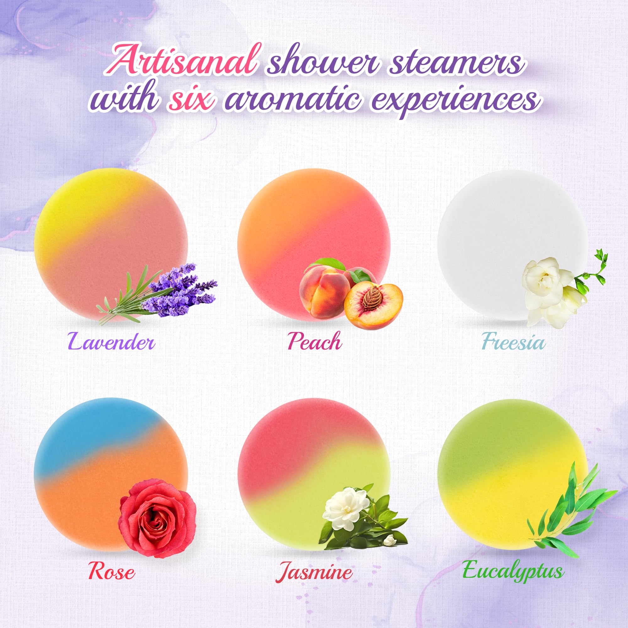 12pcs Aromatherapy Shower Steamers - Relaxation Birthday Christmas Set for Women and Men, Shower Bombs Tablets for Stress Relief and Self Care, Luxury Home Spa