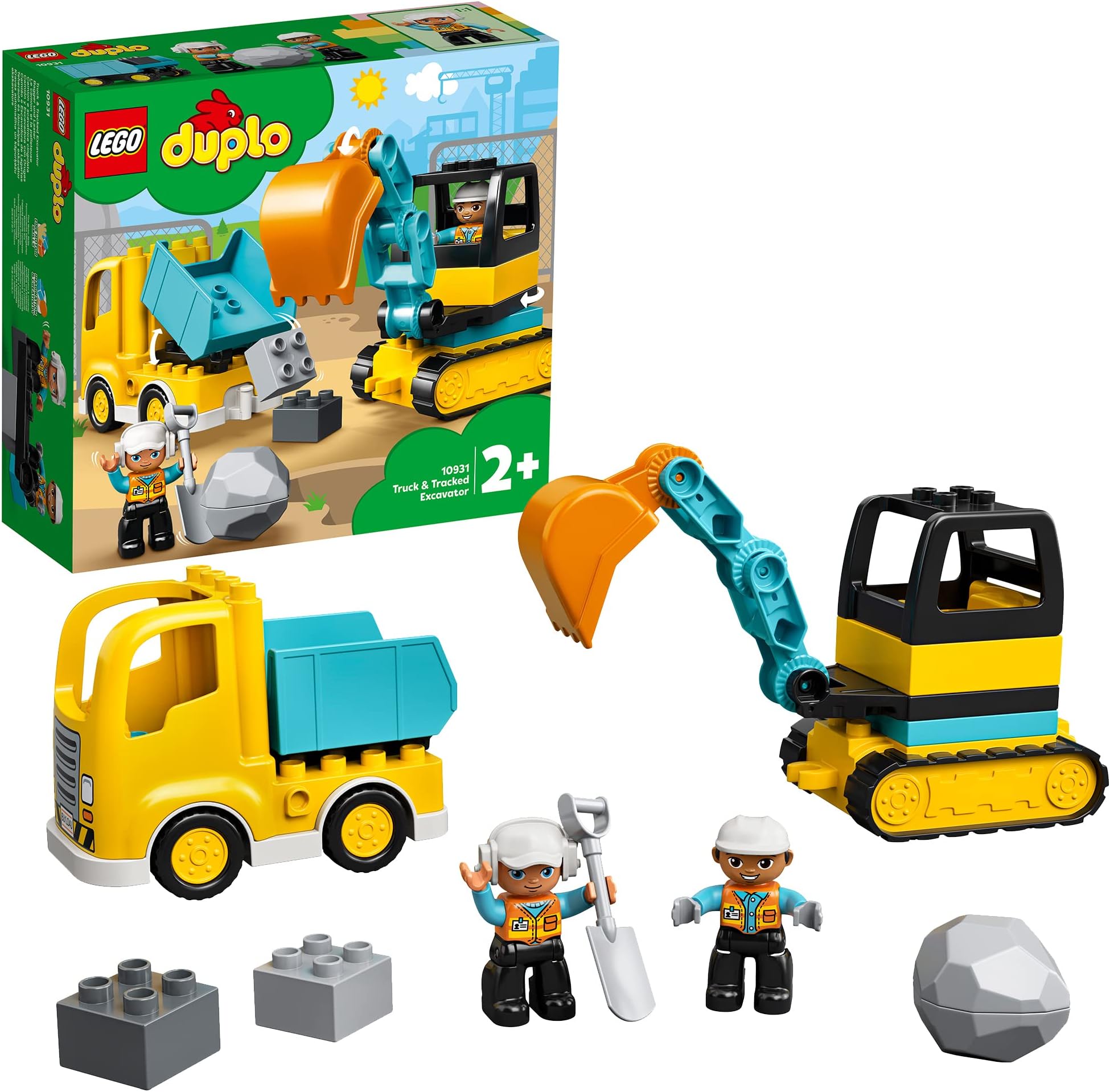 LEGO DUPLO Construction Truck and Tracked Excavator 10931 Building Toy (20 Pieces)
