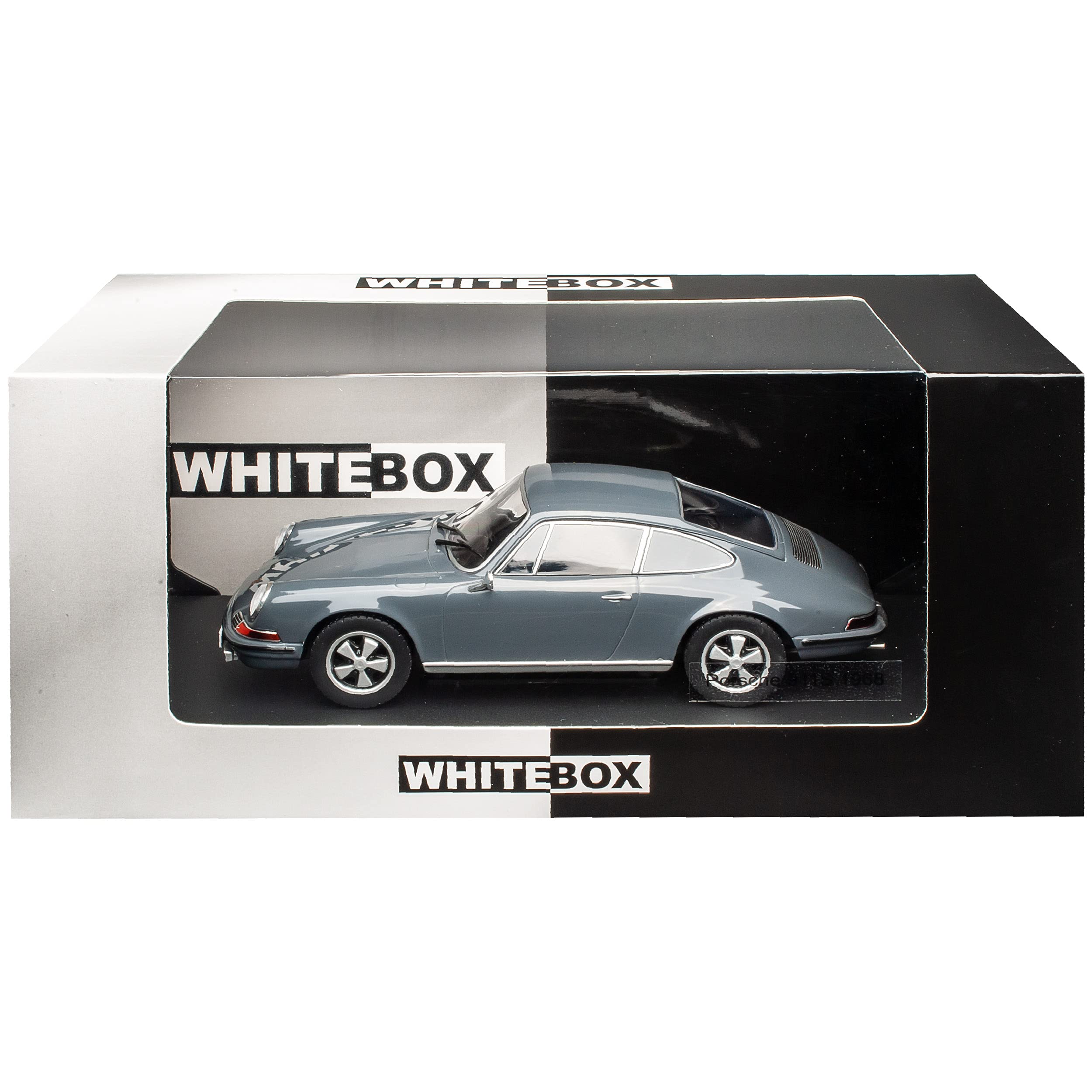 alles-meine.de GmbH Porsche 911 S Urmodell Coupe Grau 1963-1973 1/24 Whitebox Modell Auto mit individiuellem Wunschkennzeichen