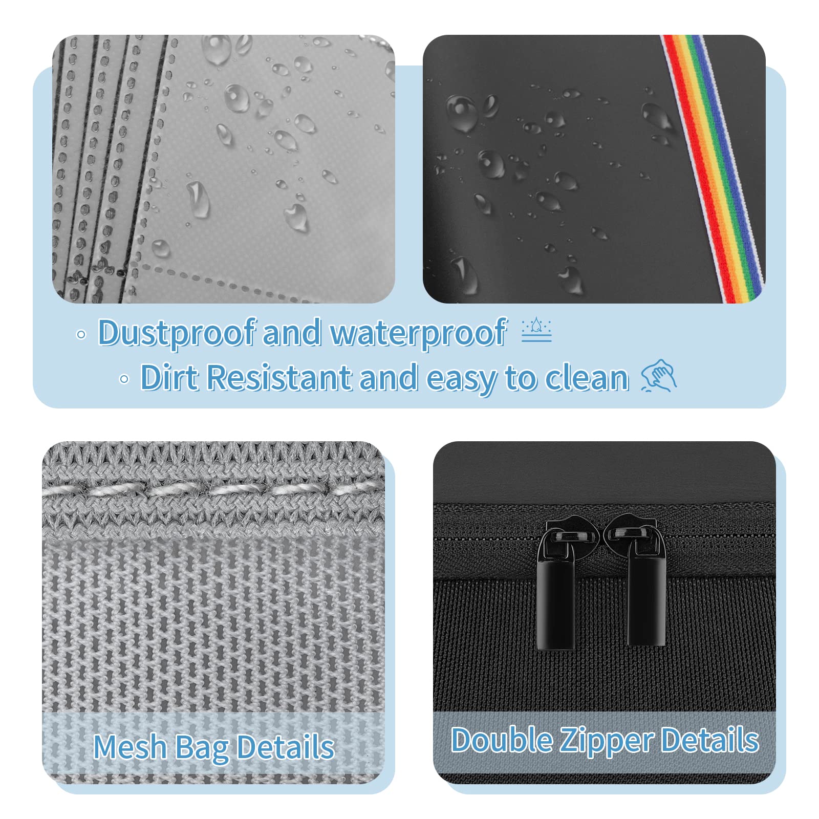 Étui Housse et Albums Photos Yinke pour Polaroid Now 9027/9056/9055, Now+ 9062, Onestep+ 9010, Onestep 2 VF 9020, Coque Rigide Rangement Sac de Voyage (Noir)