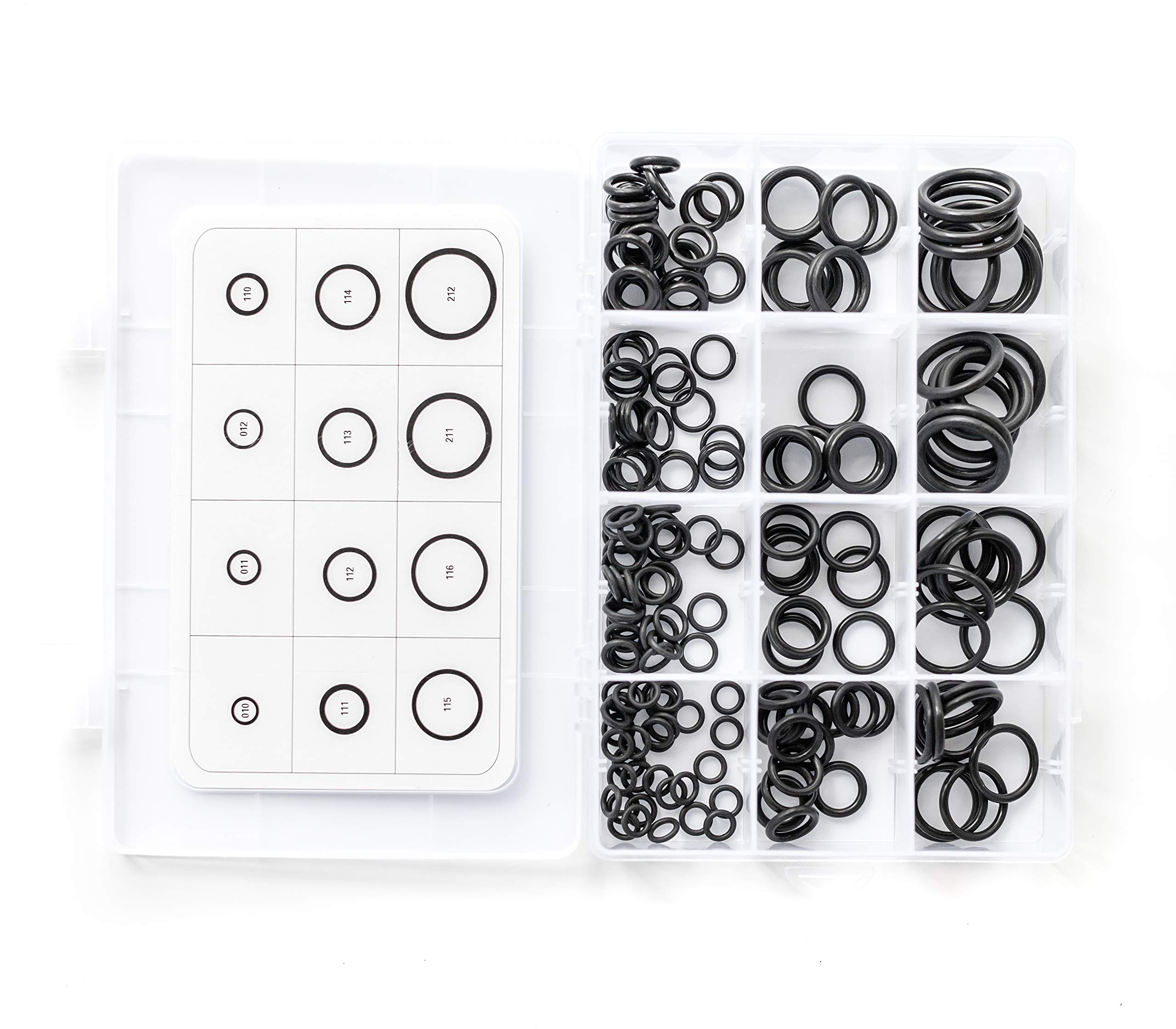 EAI O Ring Kit | Viton O-Ring Kit Assortment | Black (12 Sizes