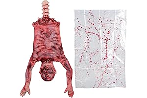Halloween Bloody Half Body, 29 inch Latex Skinned Half Body with Hanging Bag