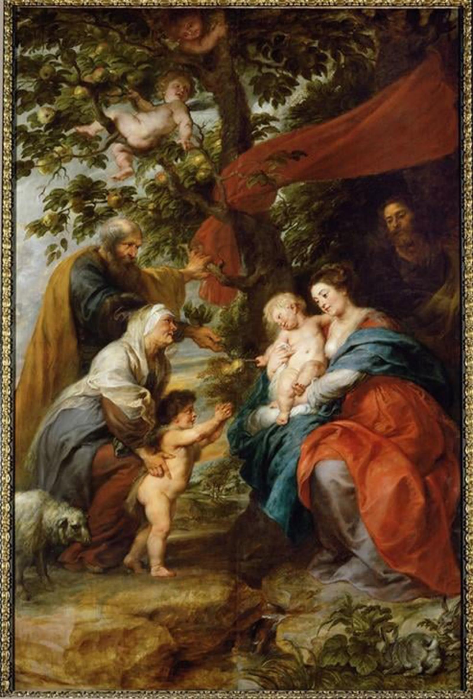 ARTXLXXBN Famous Print Painting Colorful Art Print the Holy Family Under the Apple Tree by Peter Paul Rubens Canvas Art Decorations for Home Decor 60x90cm