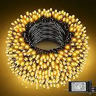 Outdoor Christmas Lights String IP65 Waterproof 300 LED 100ft 8 Light Modes - Christmas Tree Decoration Lights, Adaptable to Patio/Garden/Lawn/Eaves