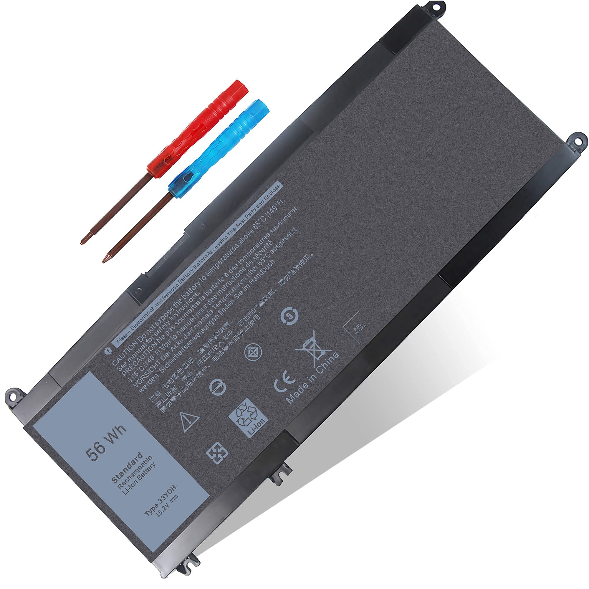 LXHY 56WH 33YDH Battery for Dell Inspiron 15 7577 17 7000 17 7773 17 7779 2in1 G5 15 5587 Latitude 13 3380 14 3490 15 3590 3580 PVHT1 P30E 99NF2 7573 2-in-1 81PF3 081PF3 P30E001