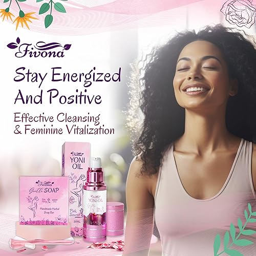 Miniatura 8 de FIVONA Juego 2 en 1 de aceite Yoni con barra de jabón Yoni, aceite vaginal natural equilibrado con pH femenino, 1.0 fl oz con jabón de hierbas