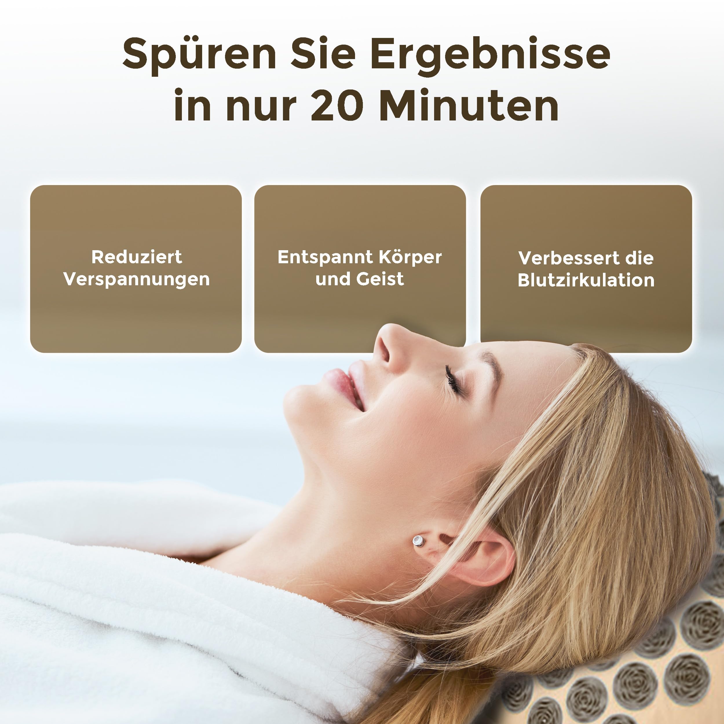 Fitleap Akupressurmatte mit Kissen und Tasche, mit über 7000 Druckpunkten | Massage Matte löst Verspannungen und stimuliert Reflexzonen, das Blütenmuster wirkt durchblutungsfördernd und vitalisierend