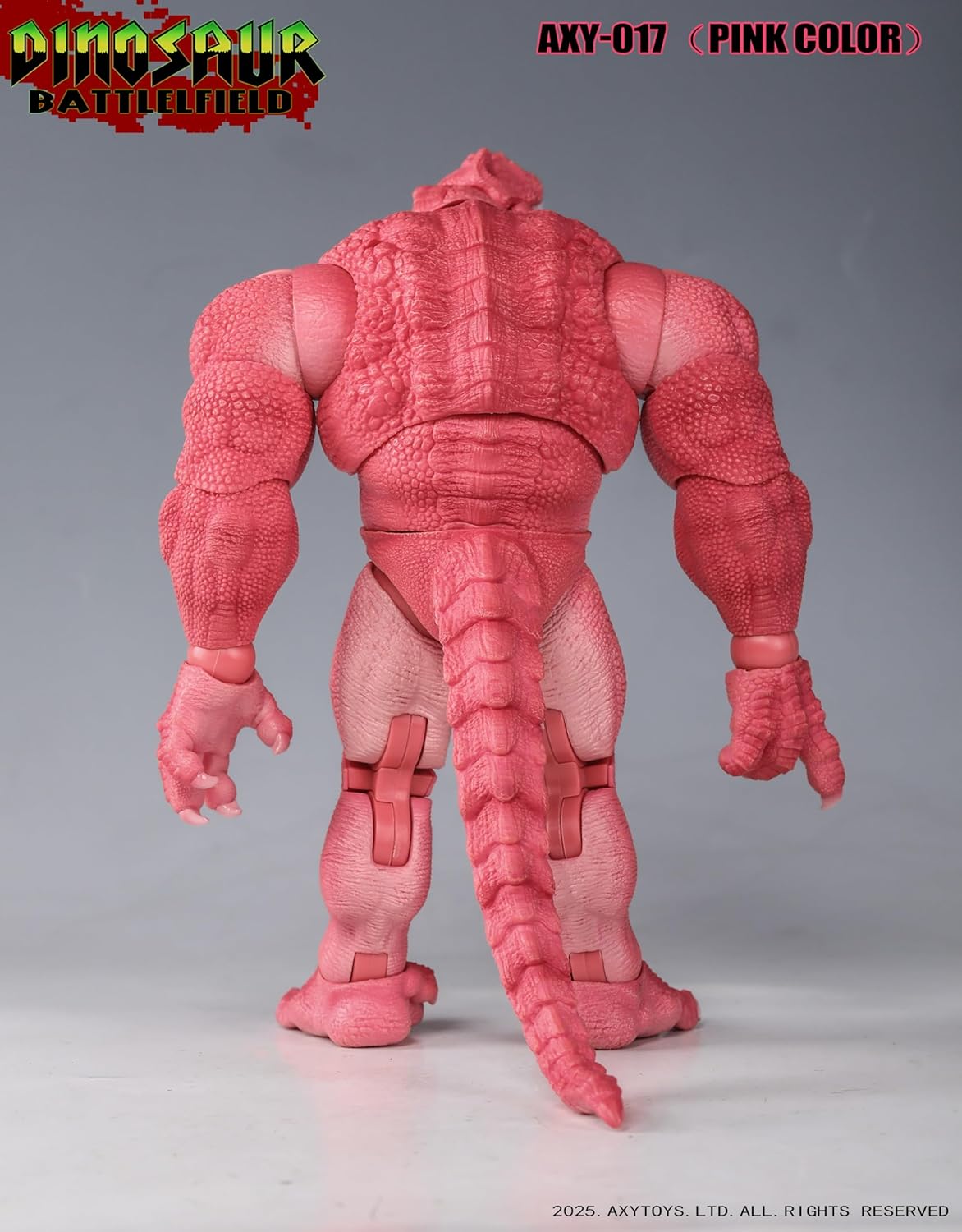 AXYTOYS Dinosaur Battlefield Series AXY 017 Tyrannosaurus 1/9 Scale PVC & ABS & Silicone & Cloth Painted Action Figure [Pink]