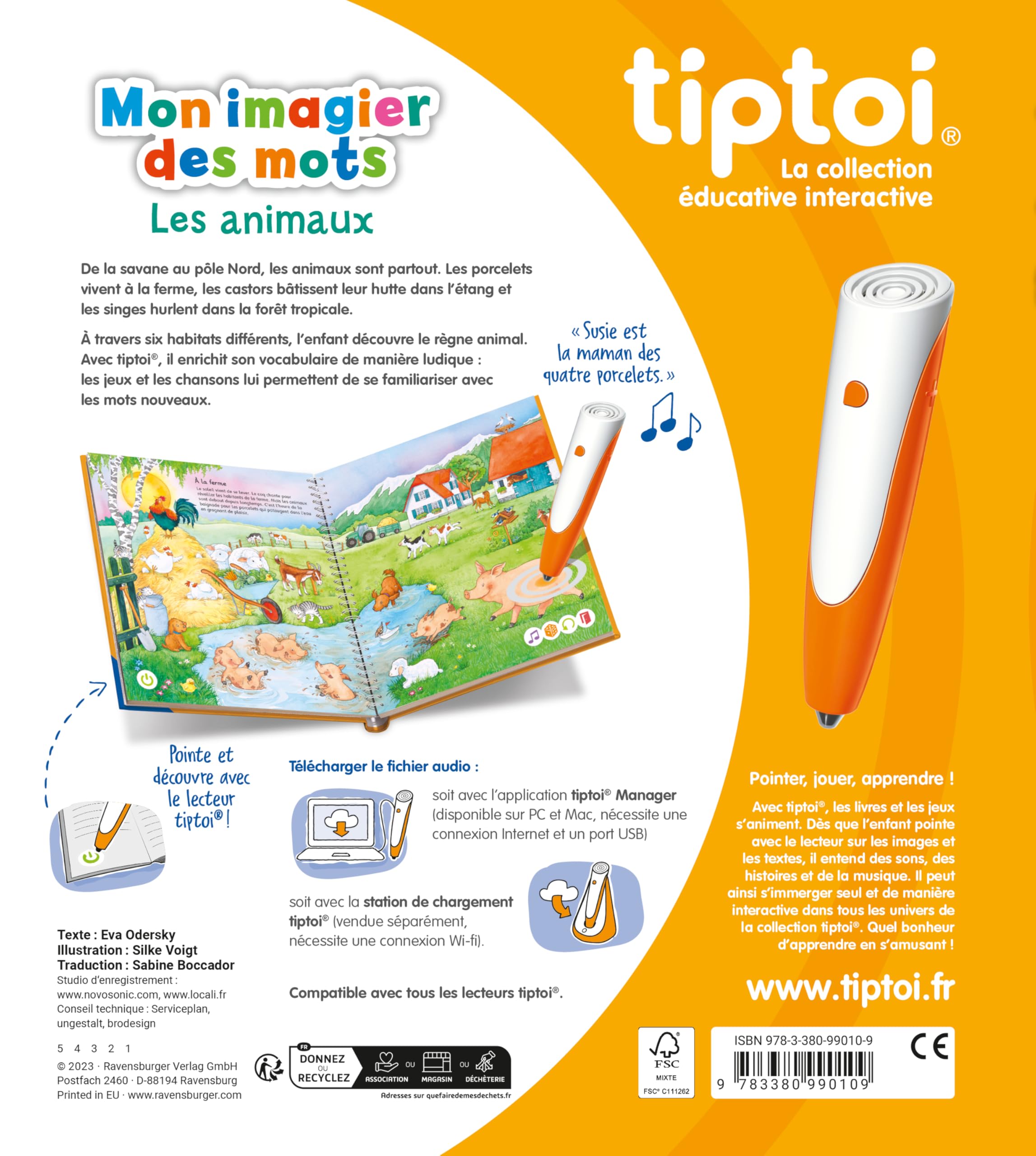 Ravensburger - tiptoi® - Livre interactif - Mon imagier des mots - Les animaux - Jeu éducatif électronique, sans écran - A partir de 3 ans - version française - 13099010