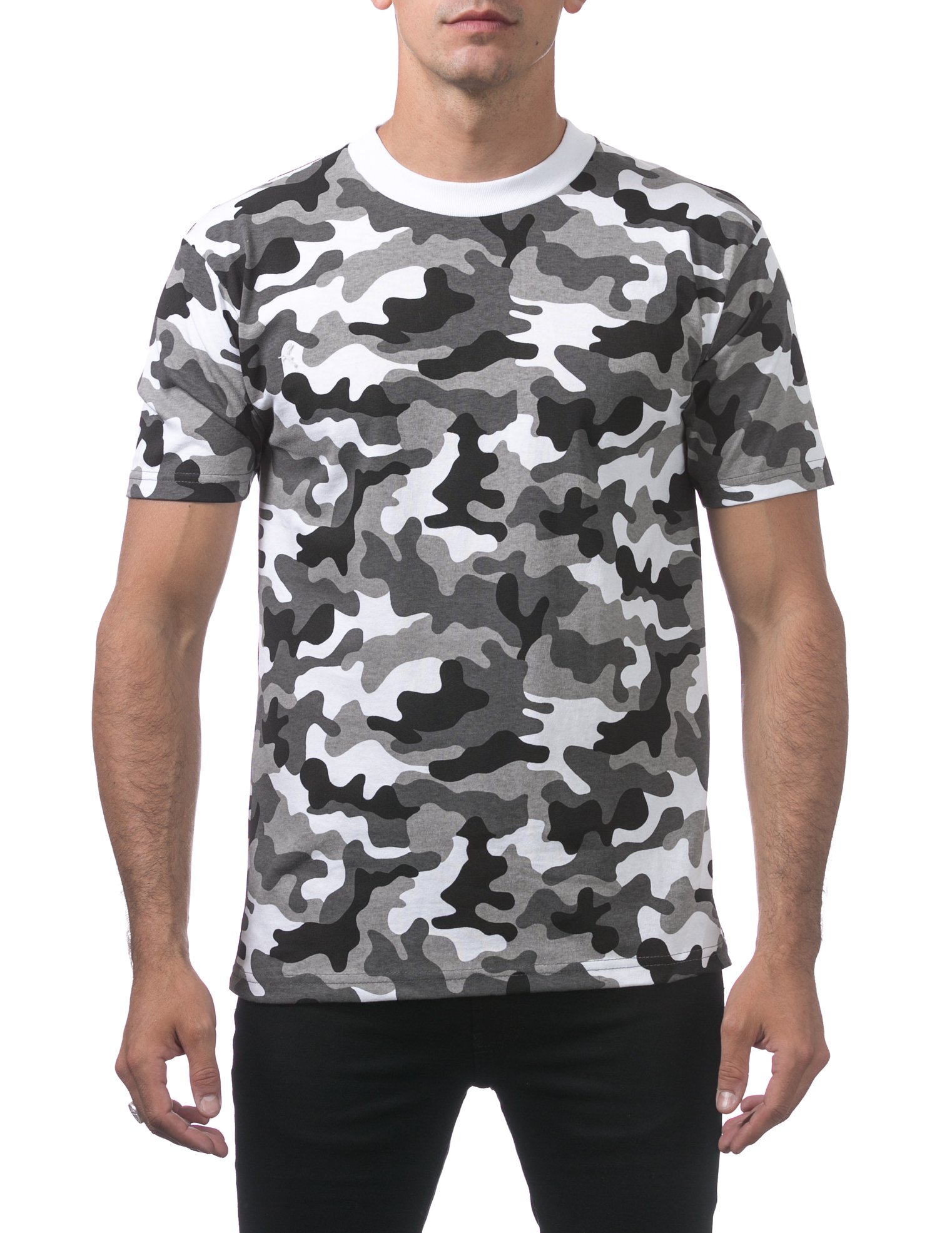Pro Club Men's Comfort Cotton Short Sleeve T-Shirt, City Camo, Medium