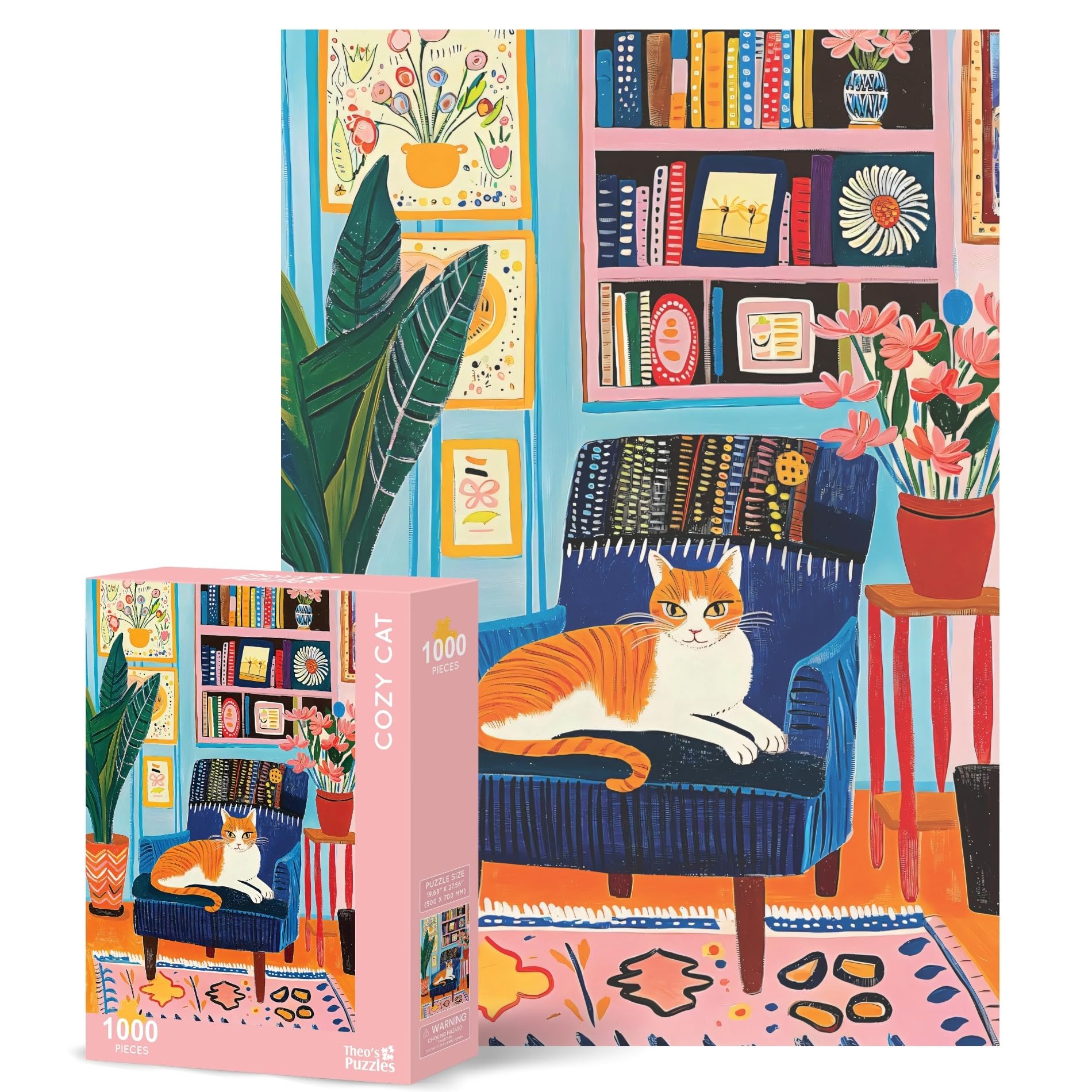 Cozy Cat 1000 Piece Puzzle for Adults Jigsaw Puzzle