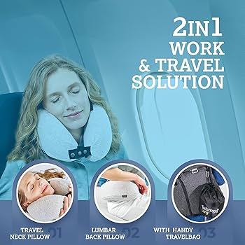 Amazon.com: Technogel 2IN1 Travel Neck Pillow with Gel I