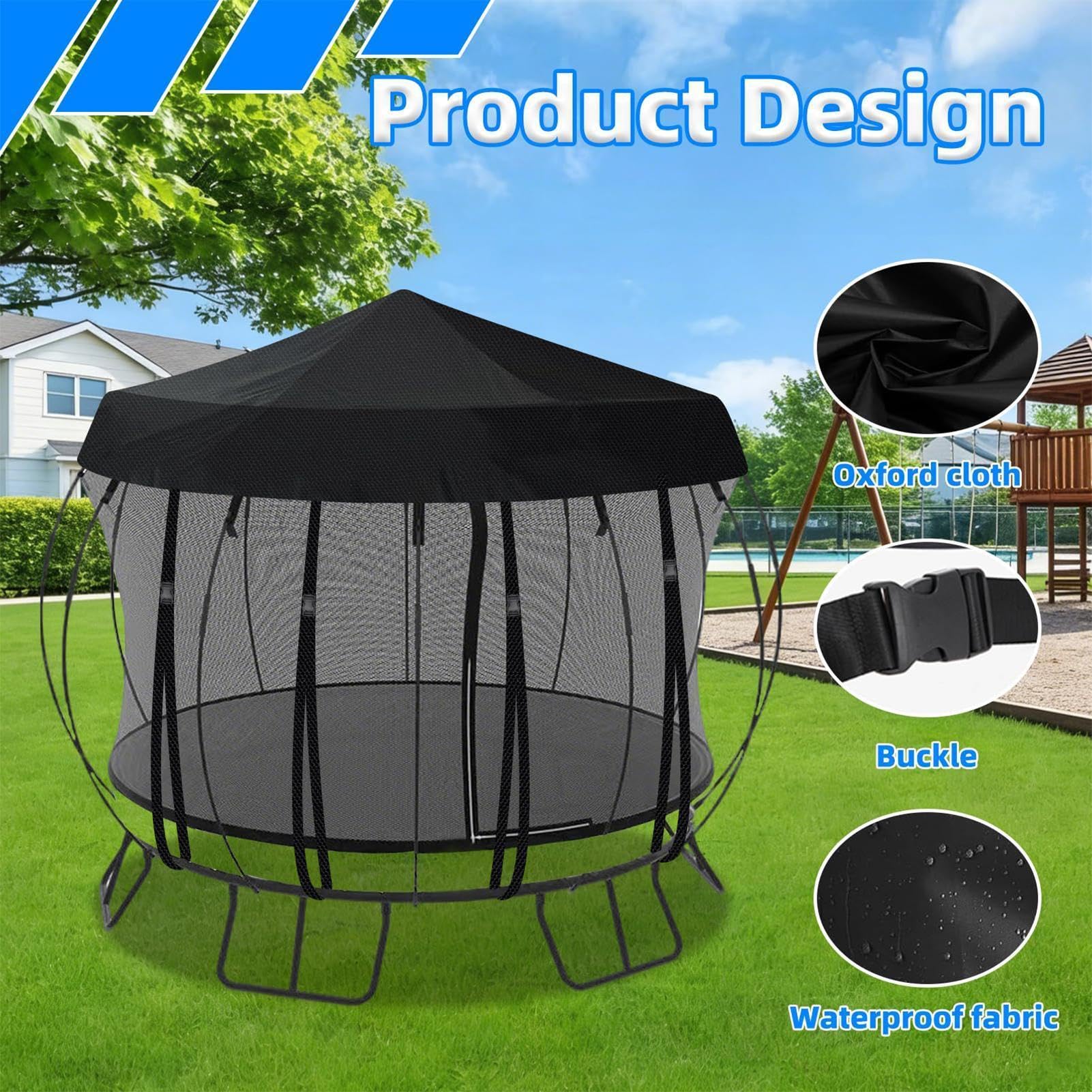 Copertura Trampolino Anti-UV E Anti-Strappo, Impermeabile Universale