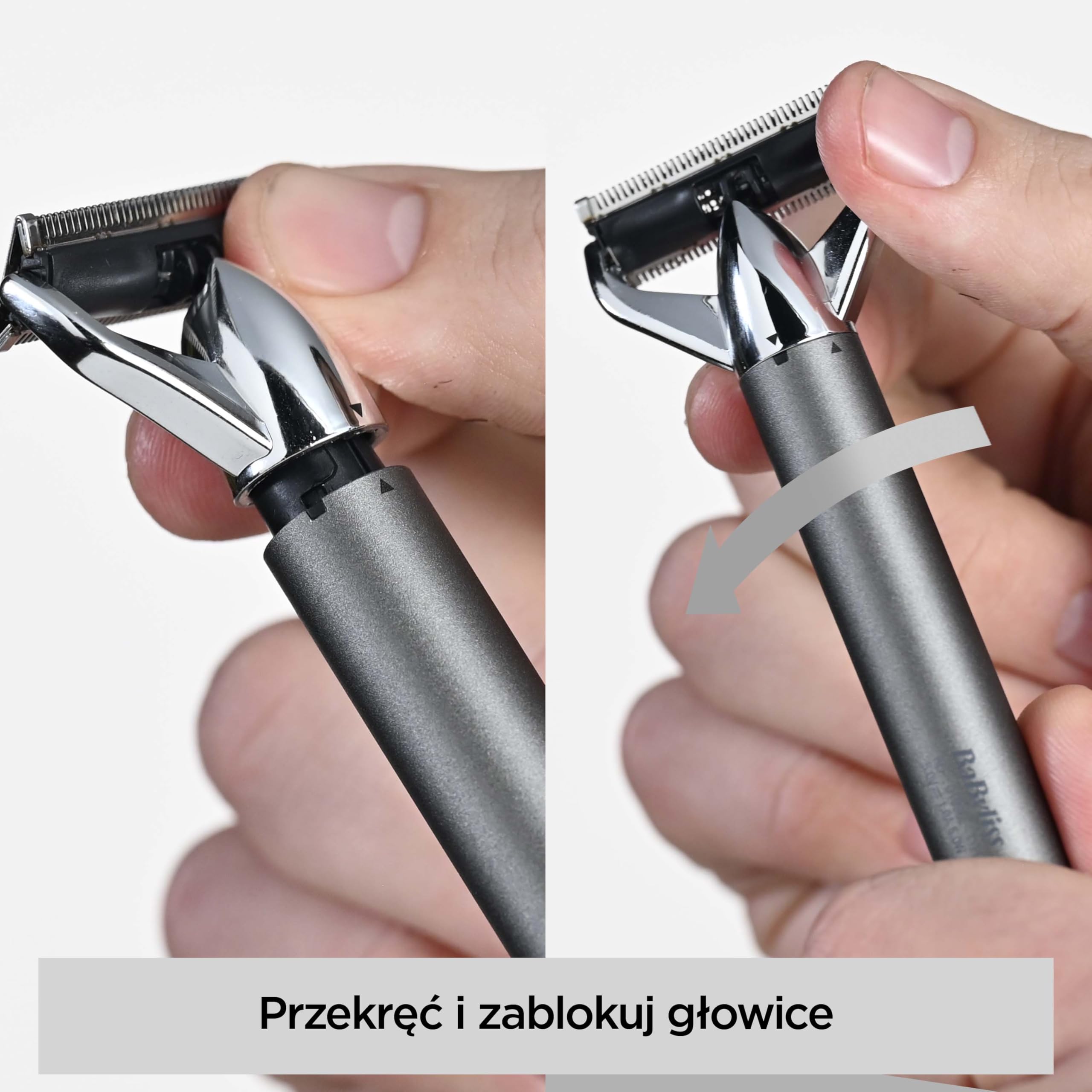 BaByliss X-Blade = Trymer do Zarostu i Brody, Ultraostre precyzyjne ostrza, Elastyczna głowica 50°, 4 nasadki grzebieniowe 1-5 mm, akumulator litowo-jonowy, Wodoodporny, OT996E
