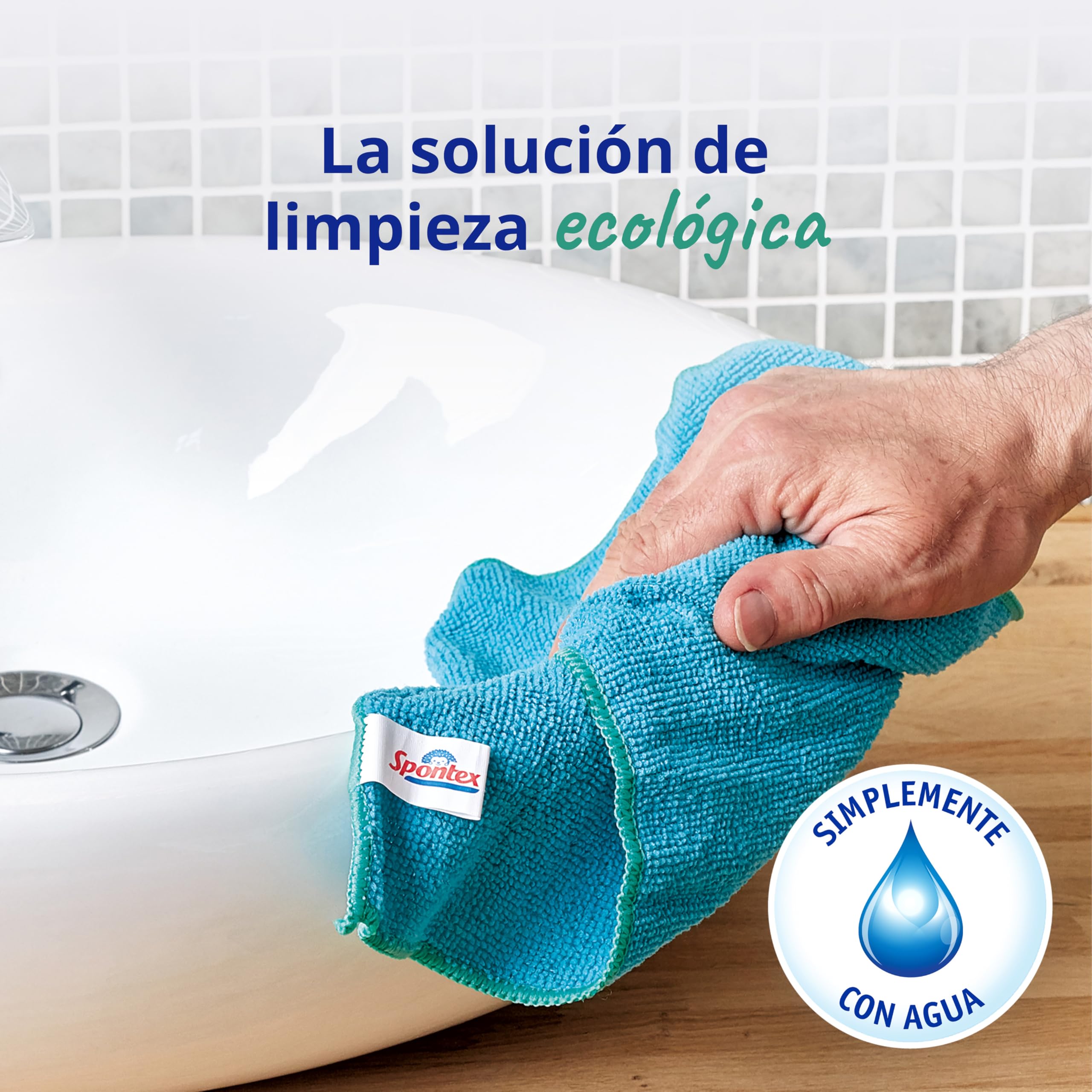 Spontex Paños de microfibra para limpieza | 16 bayetas Microfibre Collection | Para usar como trapos del polvo y paños de cocina | 30 x 30 cm | Colores surtidos | 16 unidades — view 5