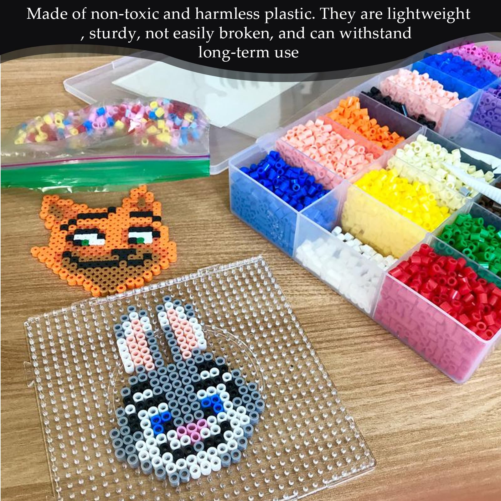 8Pcs 2.6mm Fuse Beads Board, Clear Plastic Beads Pegboard, Stimulate Children's Creativity and Imagination, Hammer Bead Set - Image 4