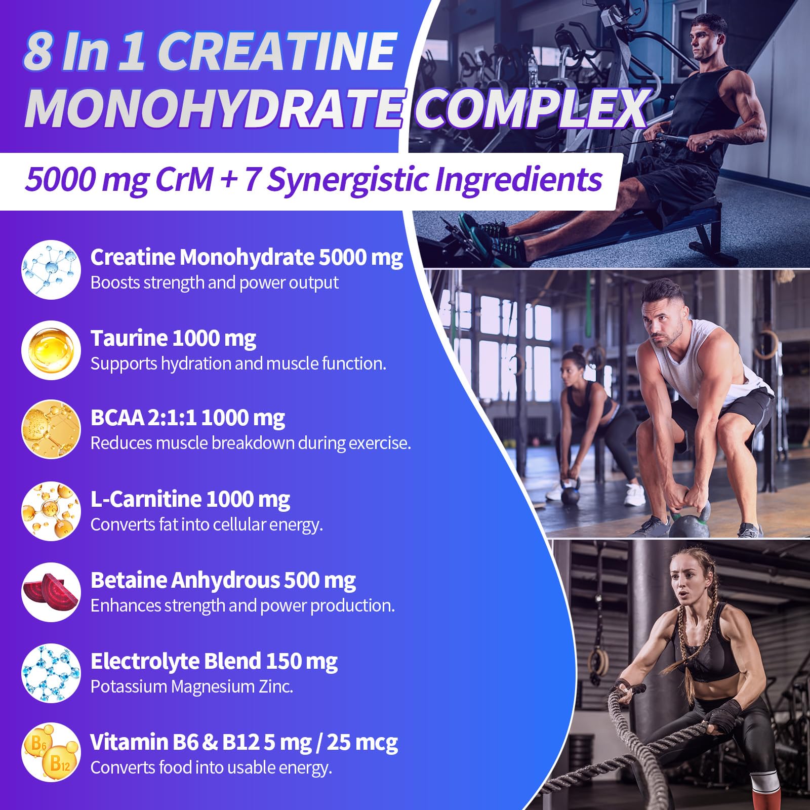 Creatine Monohydrate Gummies for Men & Women - Creatine Gummies Complex — Amazon image 4