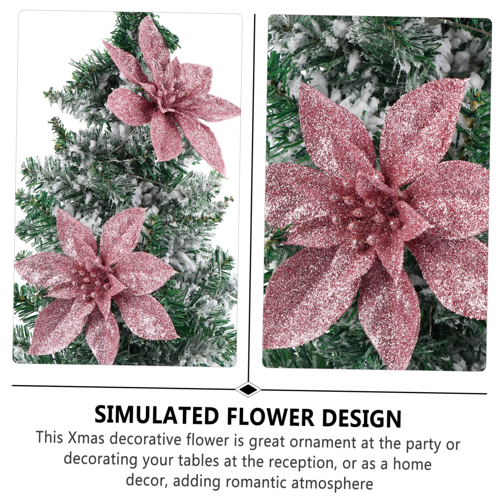ABOOFAN 27stücke Teiliges Weihnachtsblumen Kunstblumen Große Poinsettia-Dekoration Für Weihnachtsbaum Festliche Weihnachtsdeko Für Heim Und Garten Für Wreaths Und Partys
