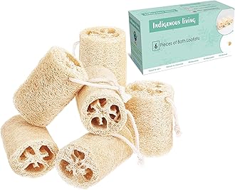 Six Natural Loofahs