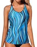 Womens Tankini Top Only Athletic Swim Top Modest Tankini Swimsuit No Bottom